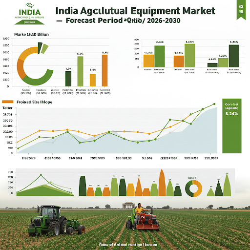 India Agricultural Equipment Market was reached USD 10.25 billion by 2024 and is anticipated to project impressive growth in the forecast period