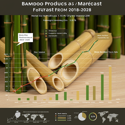 Bamboo Products Market Size growth in the forecast period with a CAGR of 5.35% through 2028