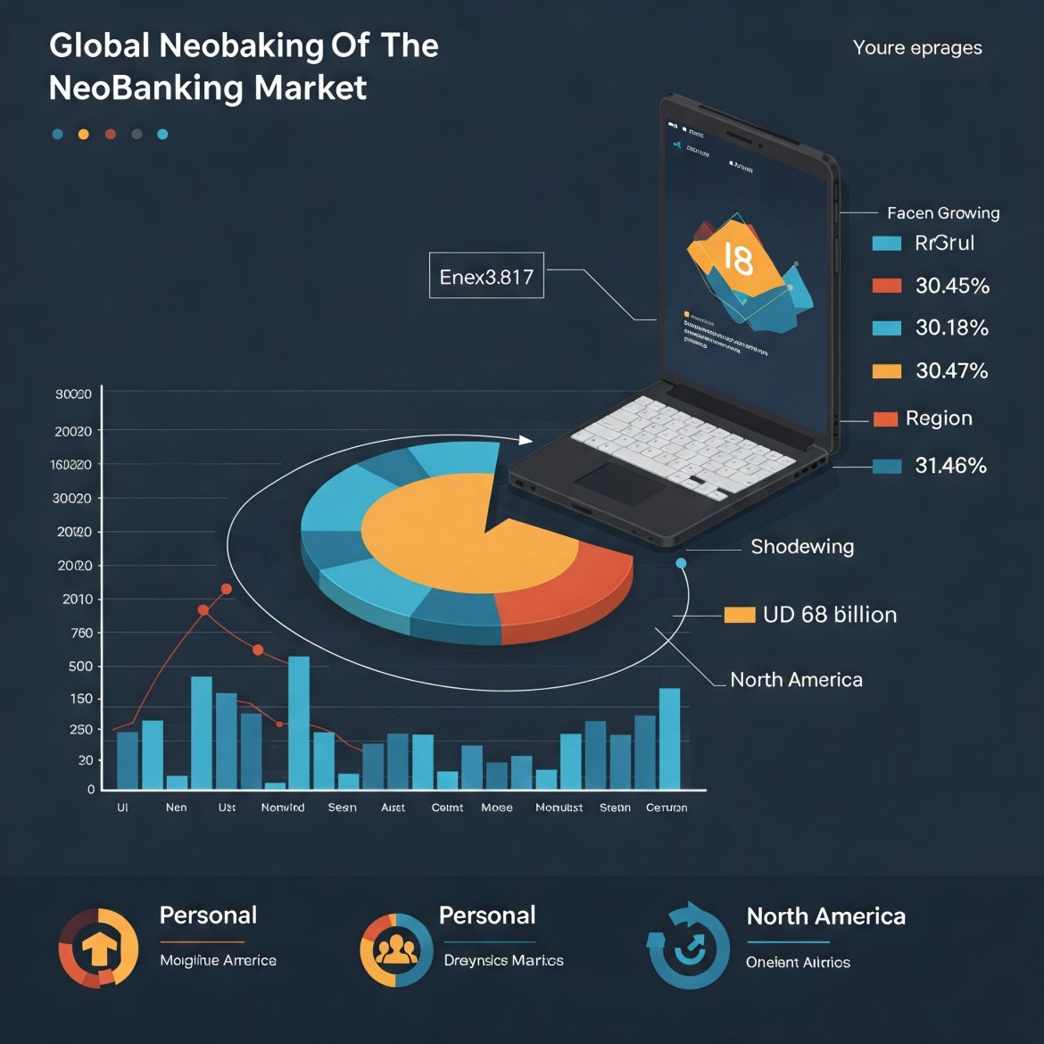 Global Neobanking Market Valued at USD 68.4 Billion in 2022, Poised for 30.46% CAGR Growth Through 2028