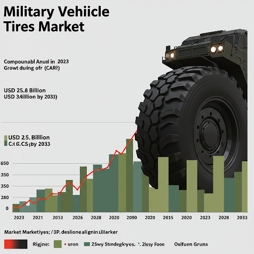 Military Vehicle Tires Market Size to Grow from USD 25.8 Billion in 2023 to USD 35.5 Billion by 2033